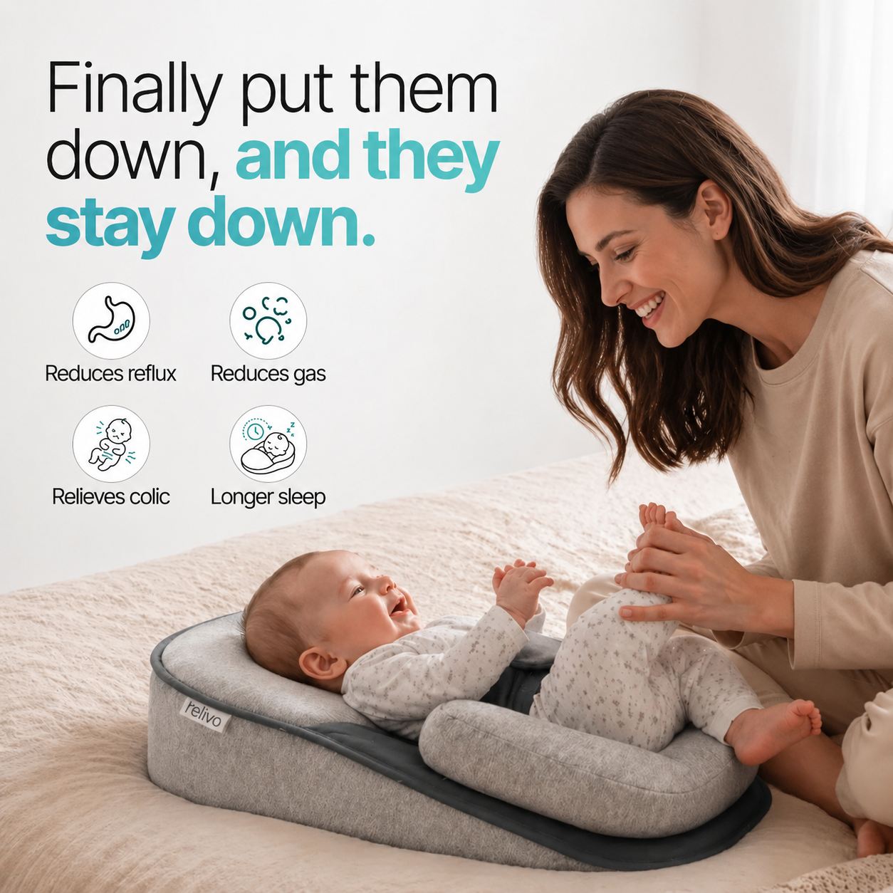 Relivo™ – For Reflux, Colic & Better Sleep