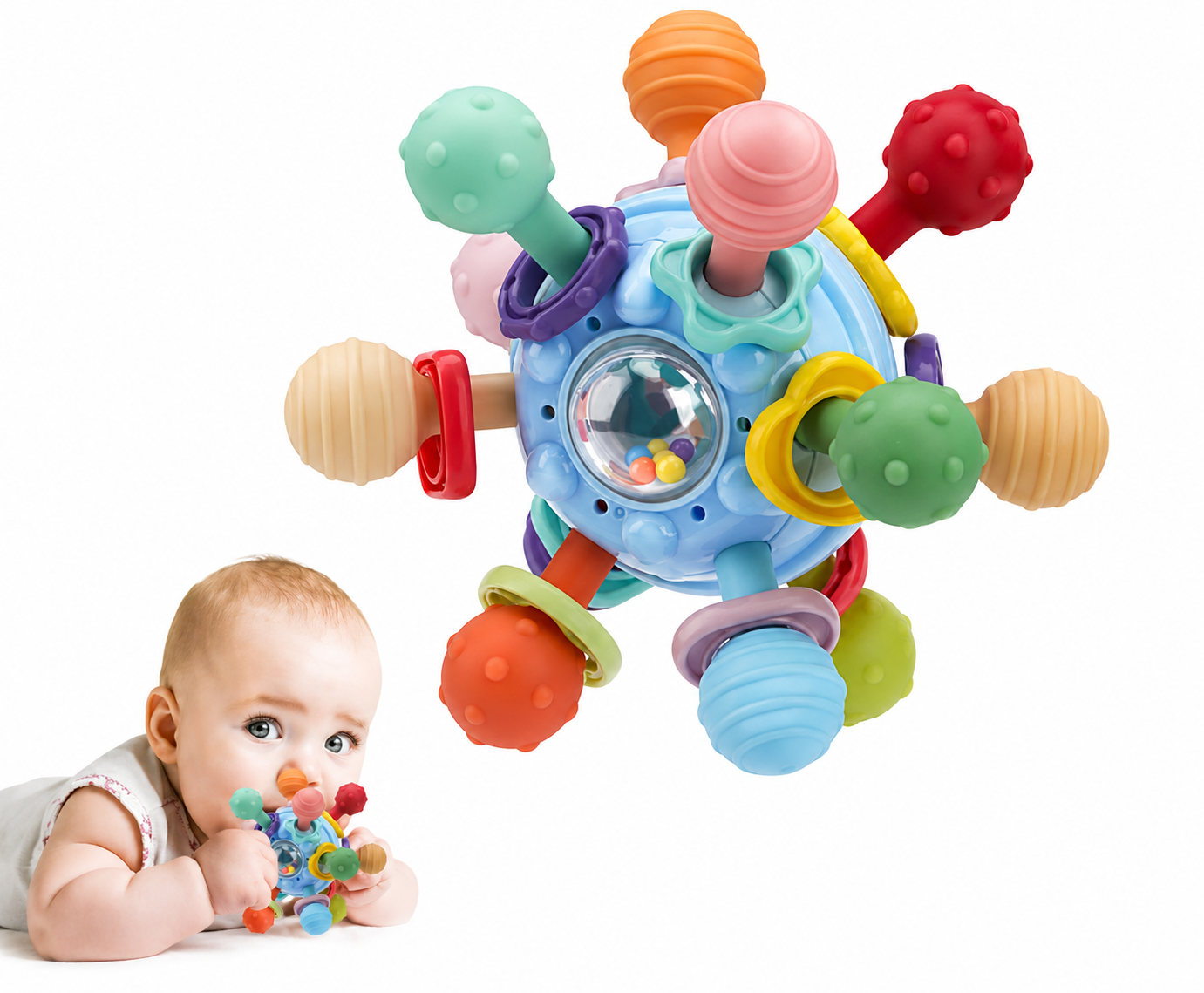 Baby sensory teething ball
